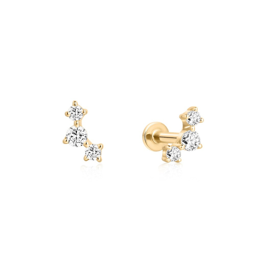 Aster Fold — stud earrings