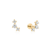 Aster Fold — stud earrings