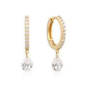 Calista Thread — huggie earrings, view 2