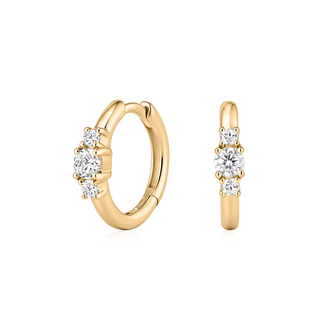 Isla Crescent — huggie earrings