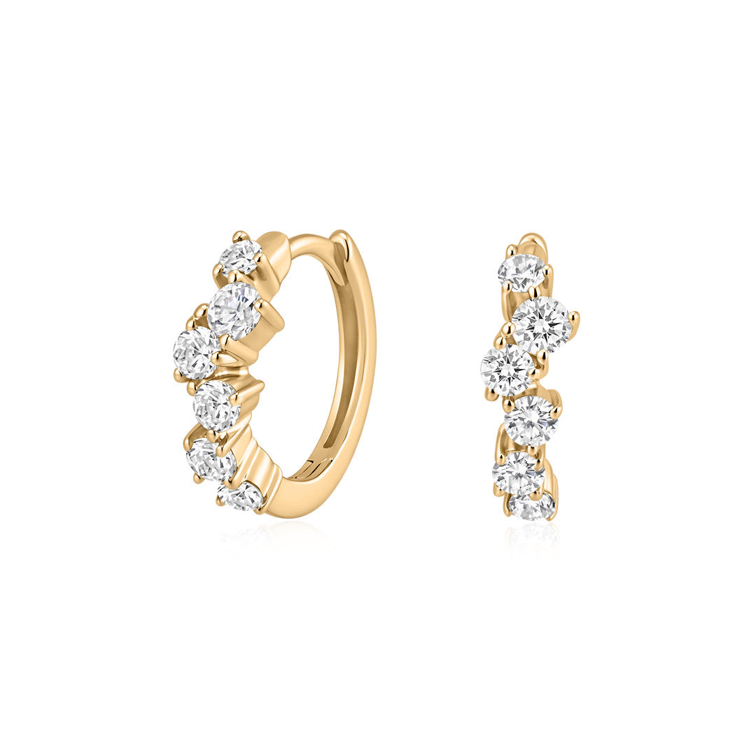 Isla Contour — huggie earrings
