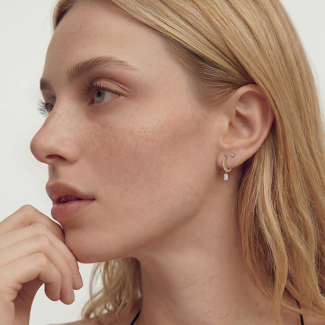 Eden Compass — stud earrings, view 3