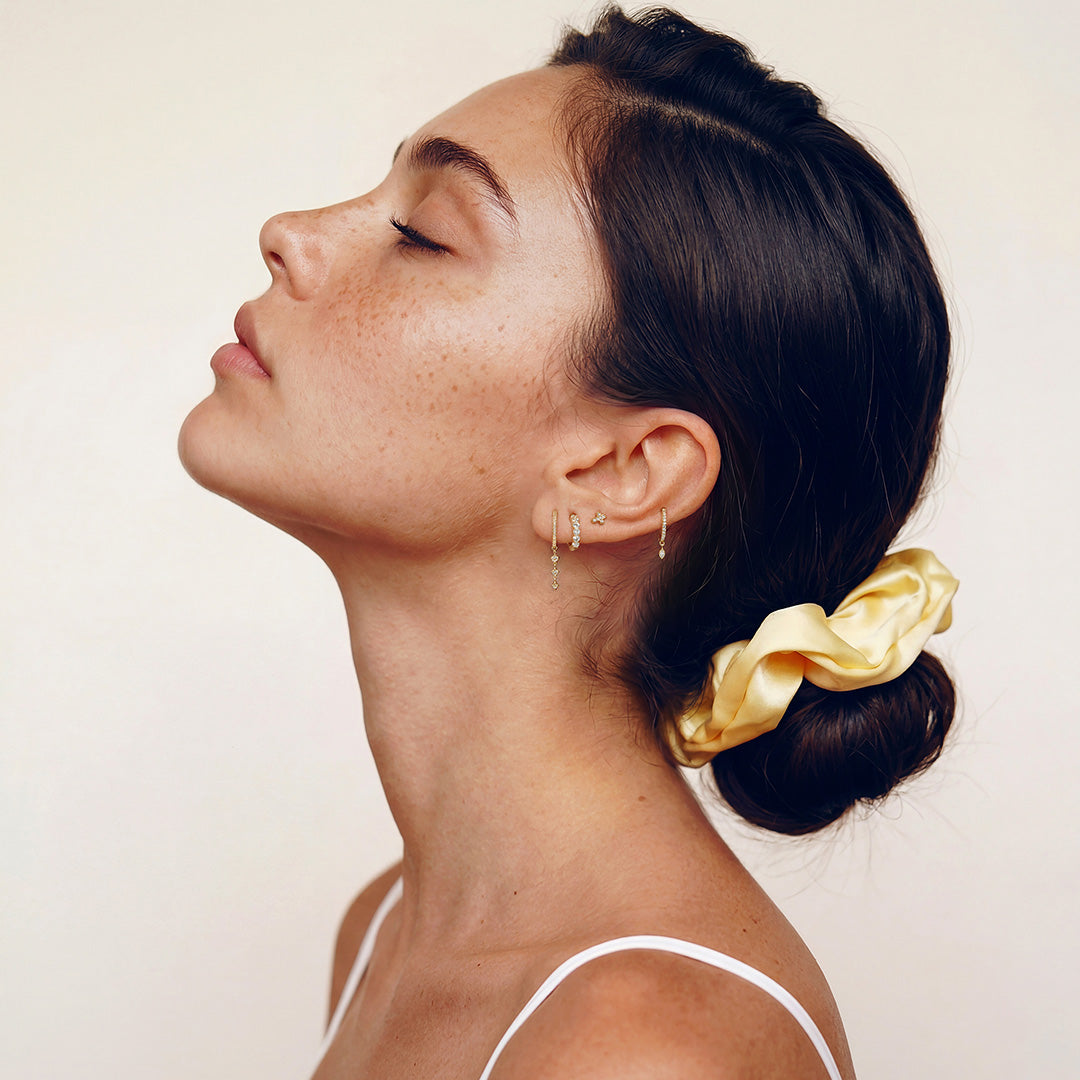 Anara Still — huggie earrings, view 7