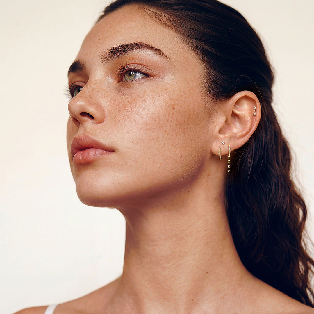 Roselle Tender — hoop earrings, view 3