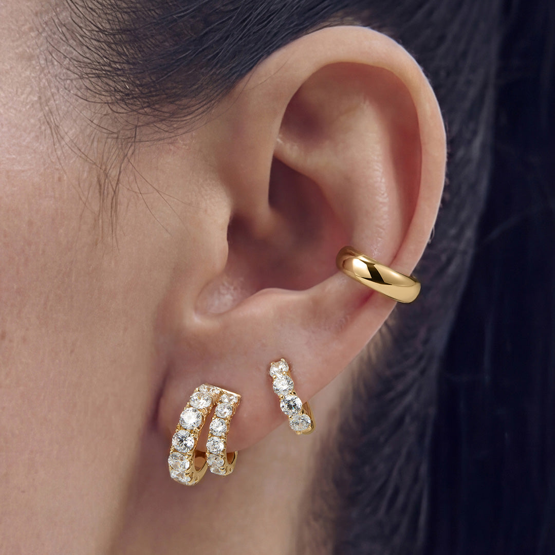 Evara Vow — huggie earrings, view 6