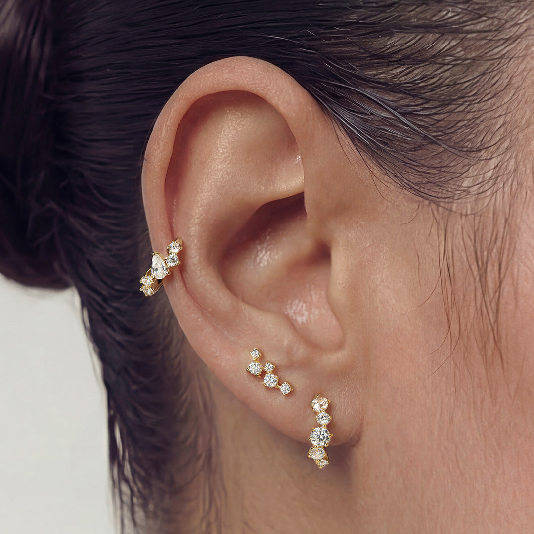 Vesper Dawn — huggie earrings, view 2