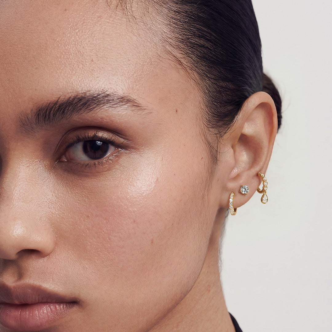 Vesper Dawn — huggie earrings, view 3