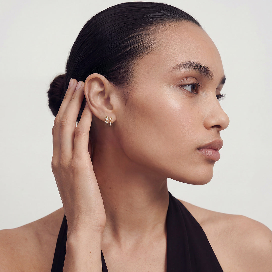 Vesper Dawn — huggie earrings, view 5