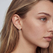 Sola Hush — huggie earrings, view 3