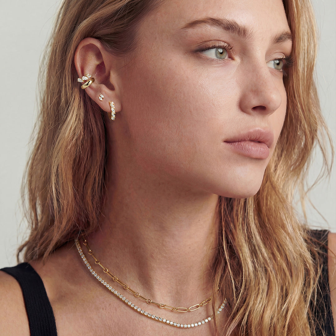 Sola Hush — huggie earrings, view 5