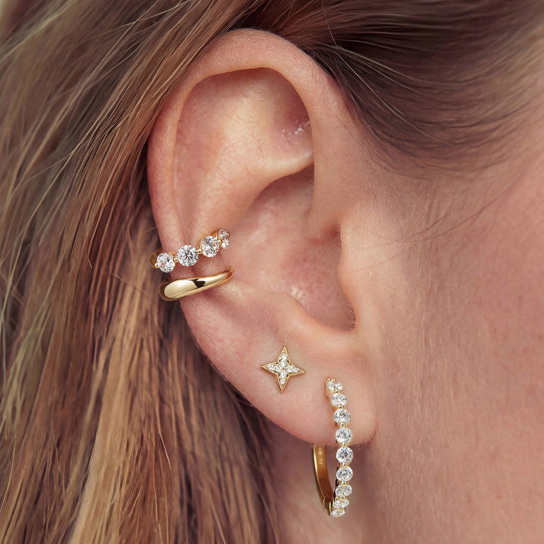 Carys Flame — stud earrings, view 4