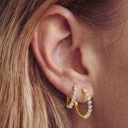 Caelia Trace — huggie earrings, view 2