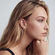 Caelia Trace — huggie earrings, view 3