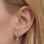 Lucent Arc — huggie earrings, view 2