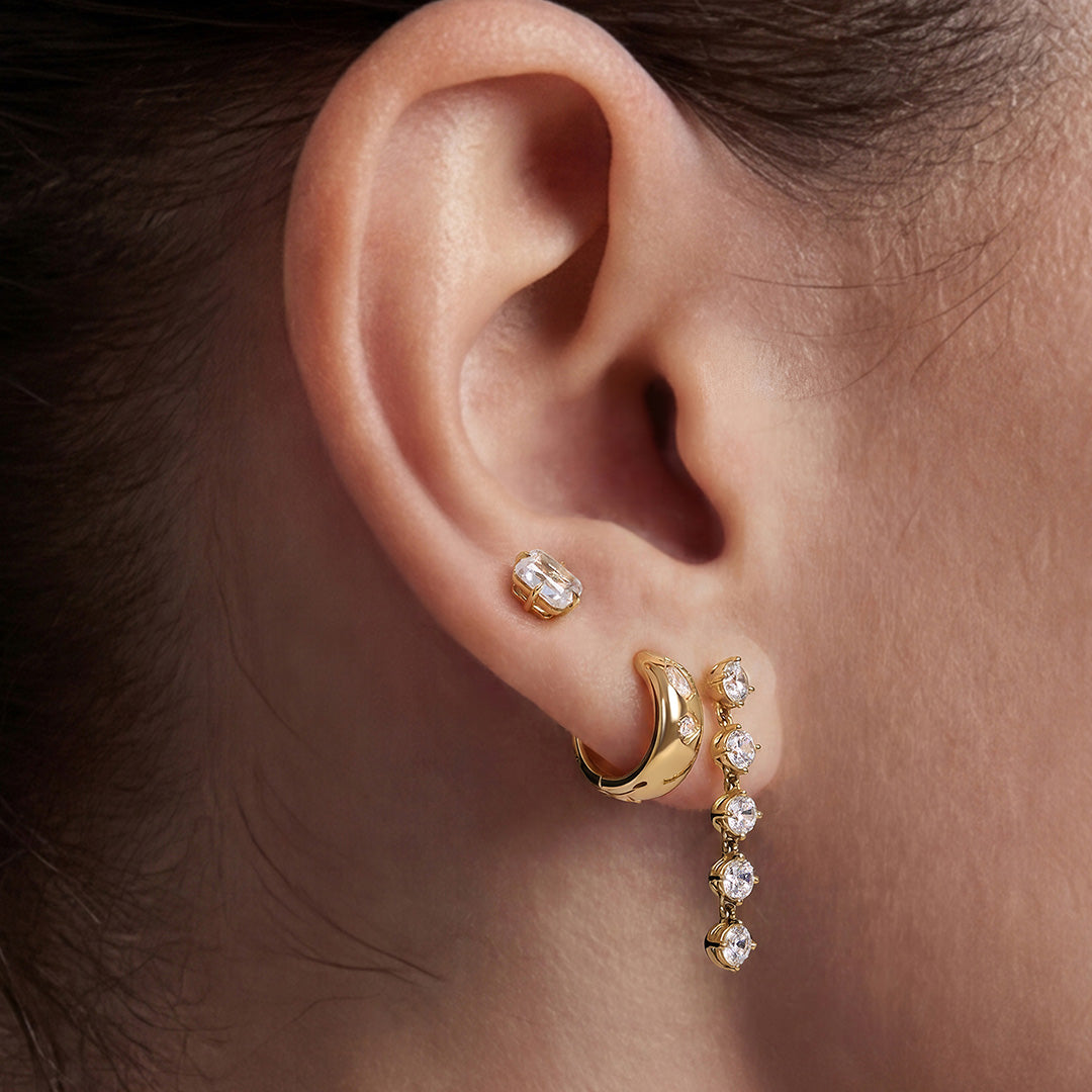 Orla Orbit — huggie earrings, view 2