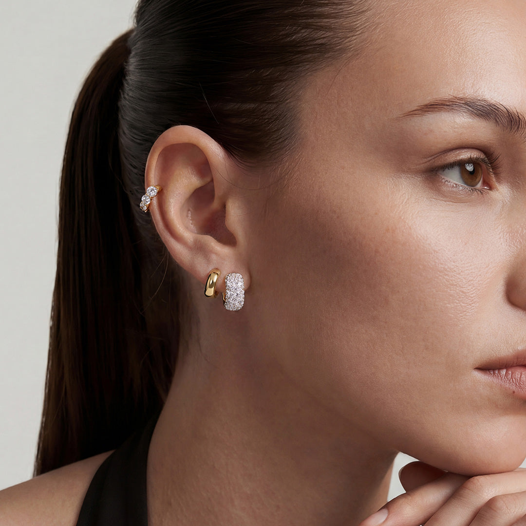 Anwen Bloom — huggie earrings, view 2