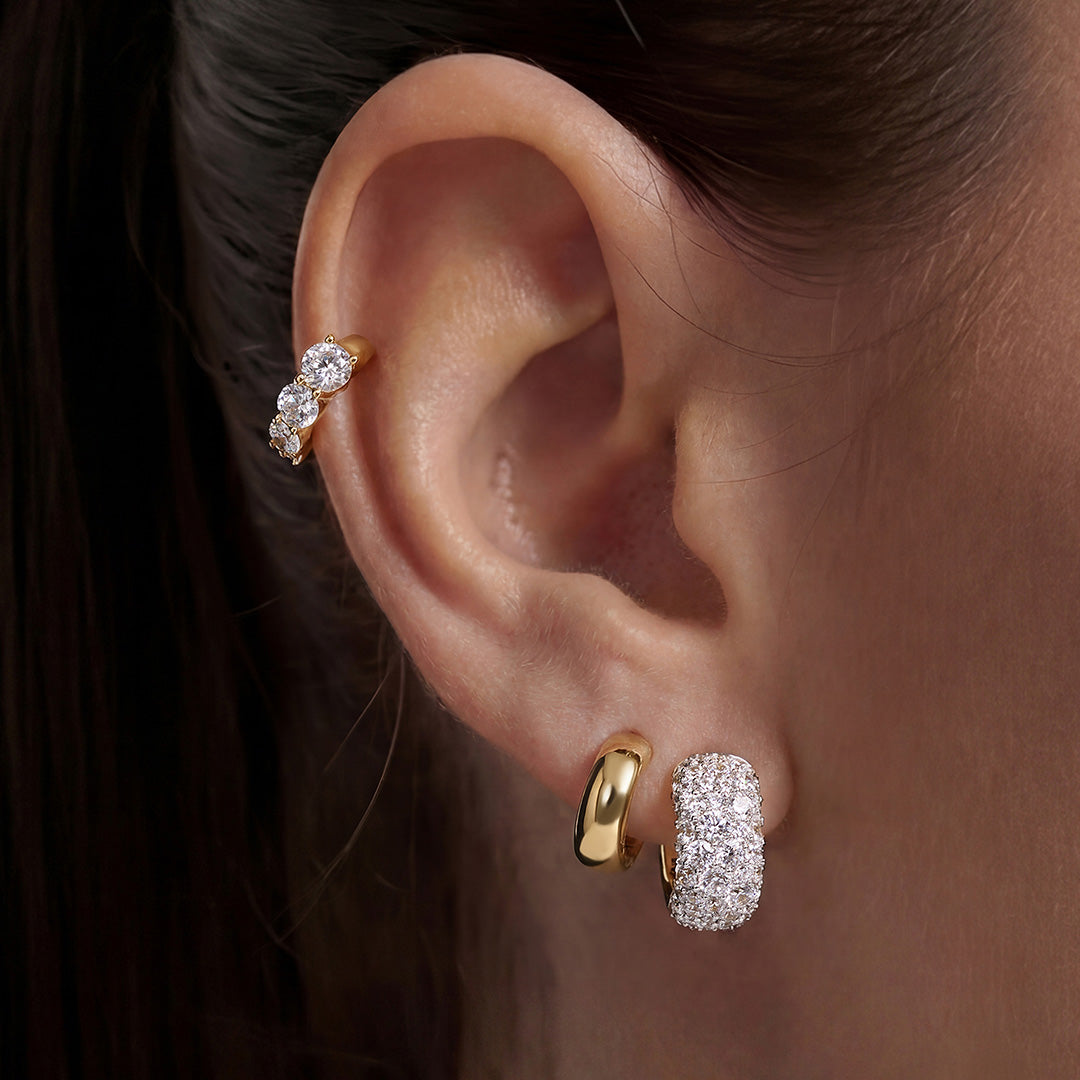 Anwen Bloom — huggie earrings, view 3