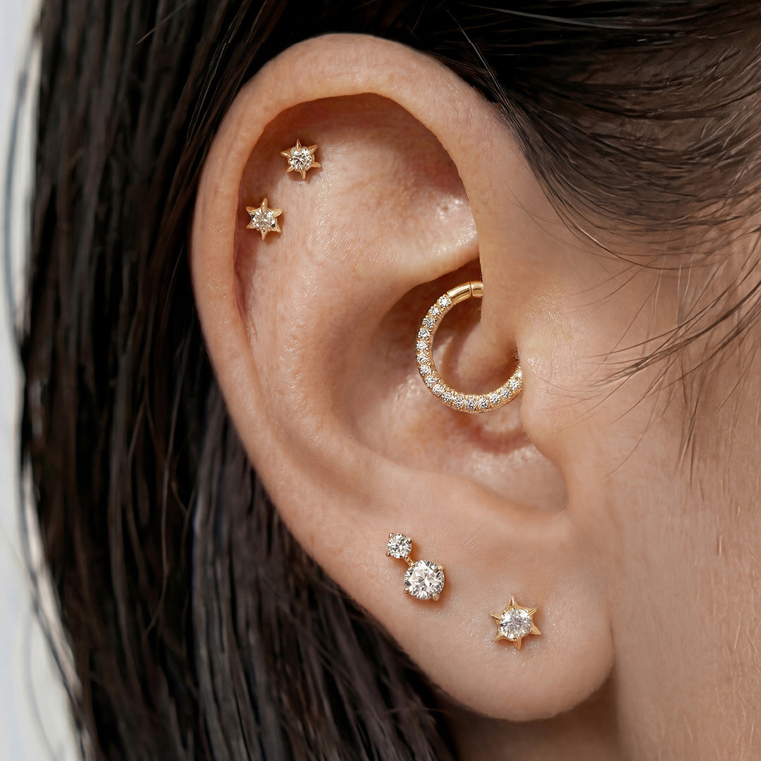 Sola Compass — stud earrings, view 4