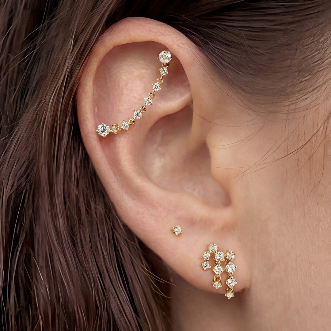 Solenne Arc — stud earrings, view 2