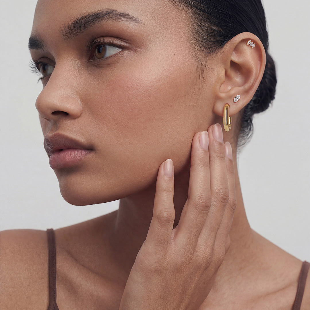Lucent Line — stud earrings, view 3
