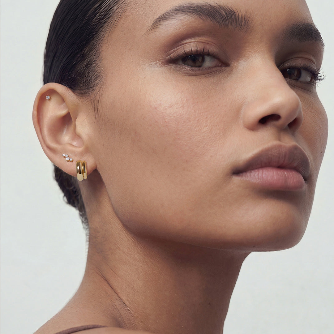 Isla Halo — stud earrings, view 3
