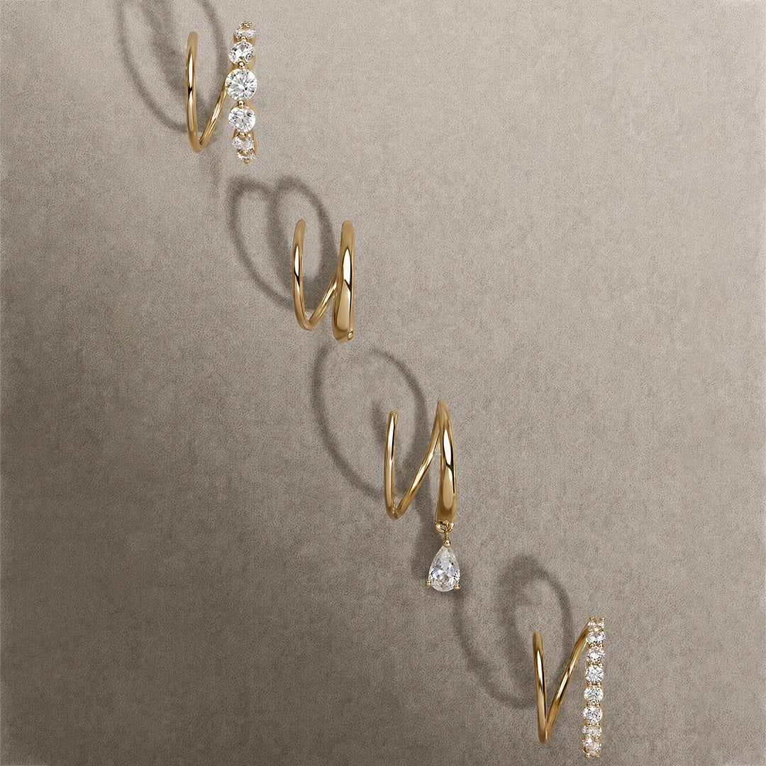 Nerine Compass — hoop earrings, view 2