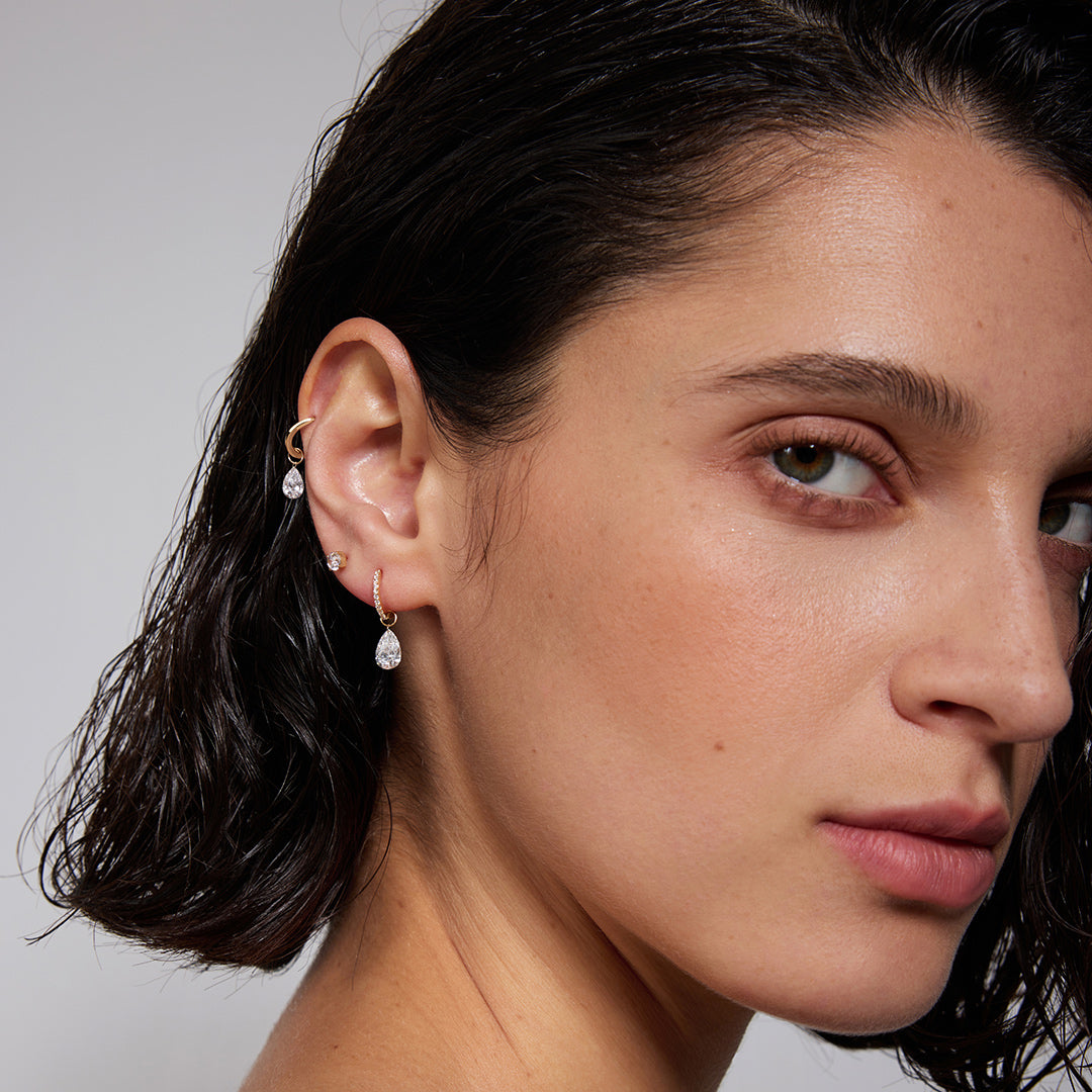 Eira Glimmer — huggie earrings, view 8