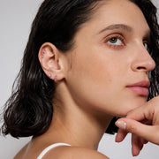 Roselle Flame — huggie earrings, view 3