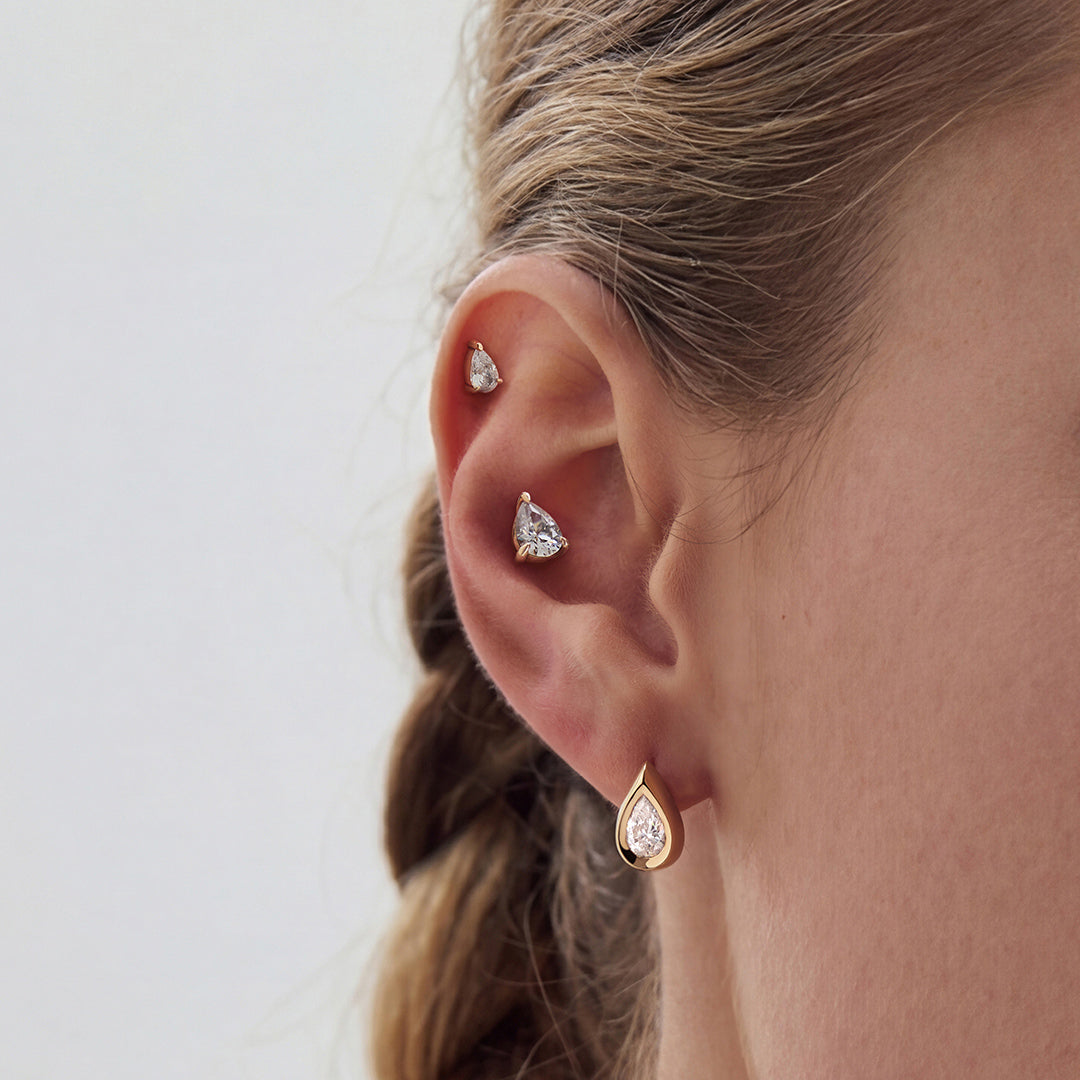 Aureline Ember — stud earrings, view 3
