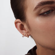 Elara Compass — huggie earrings, view 5