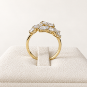 Laurel yellow gold diamond ring — Profile