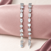 Sylvie — Mixed-Shape Moissanite Bracelet — Mixed-shape design shown in two arrangements; sold individually.