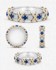 Ember Thread ring design study in blue and white