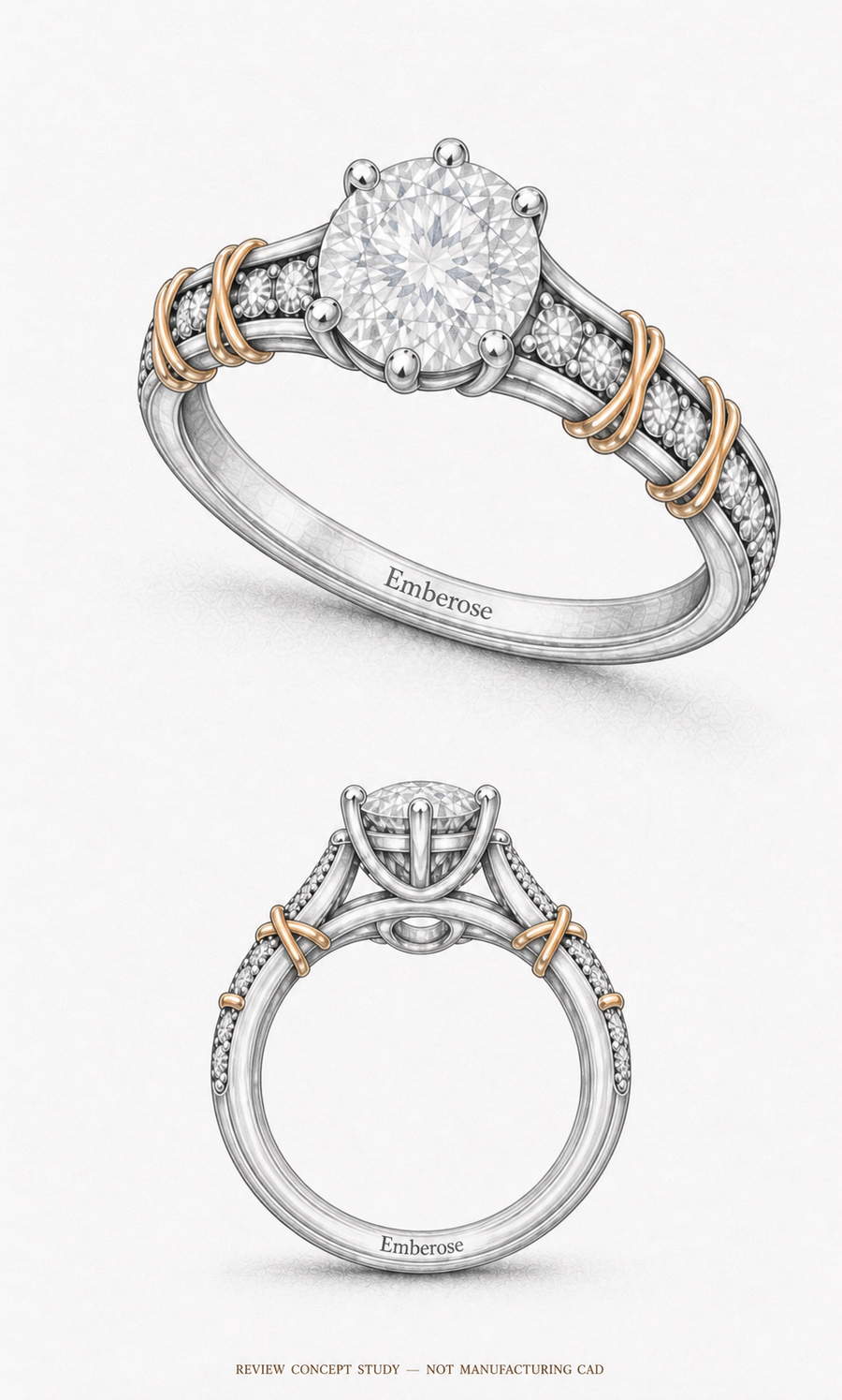 Round Brilliant Wrap Ring