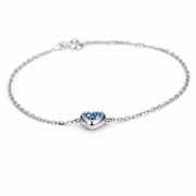 Aquamarine Heart on a white background