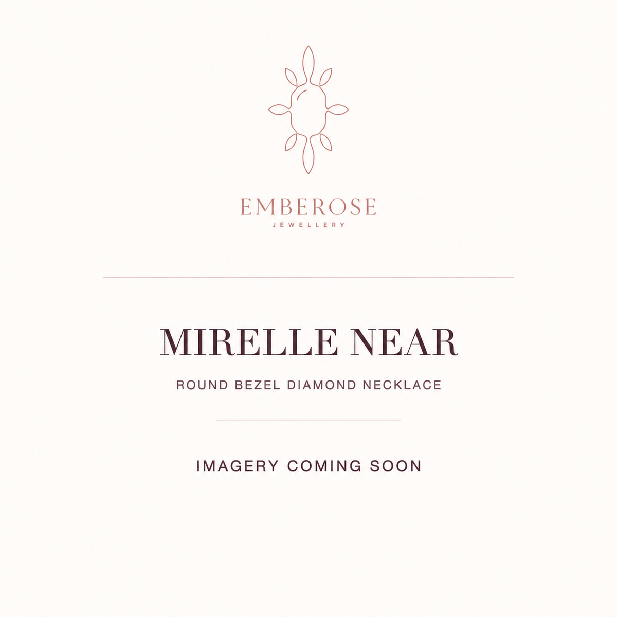 Mirelle Near — round bezel diamond necklace, imagery coming soon