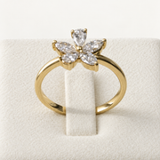 Posy — angled view of the marquise and pear-shaped petals