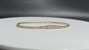 Eira Current tennis bracelet on a white turntable