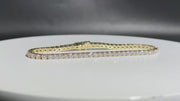 Eira Current tennis bracelet close view on a white turntable
