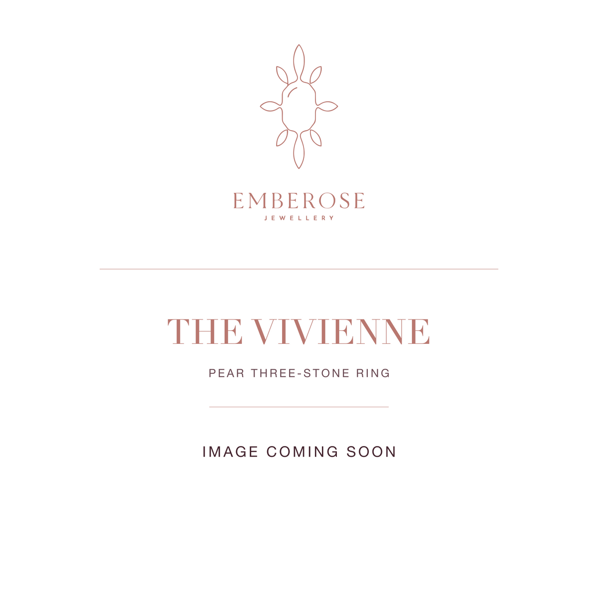 The Vivienne pear three-stone ring — Image coming soon.