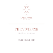 The Vivienne pear three-stone ring — Image coming soon.